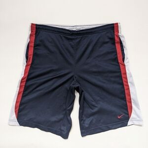 Vintage Nike embroidered mini swoosh basketball gym shorts, men's small